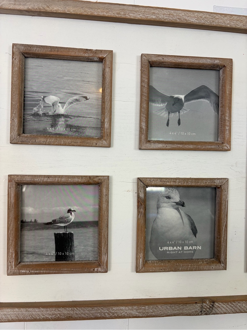 Urban Barn Wall Organizer Chalkboard Photo Frame Key Hooks Farmhouse Rustic New - Picture 3 of 10